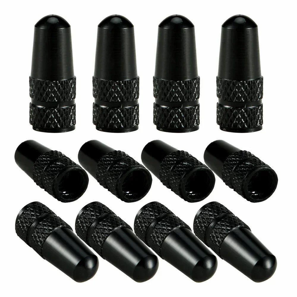 4Pcs Aluminum Alloy Presta Valve Caps for Road MTB Track Racing Bike Tires - French Valve Wheel Tube Tire Wheel Covers