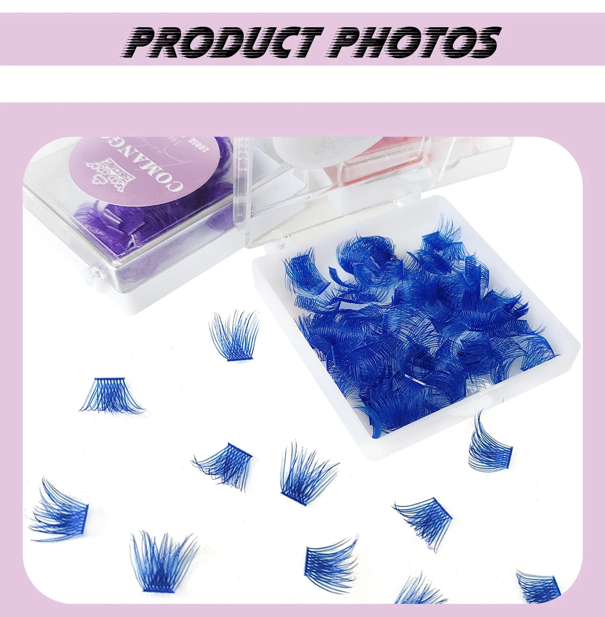 144pcs Colored Loose Lash Segmented Cluster Individual Russian Wispy C/D Curl Cluster Lashes Extension DIY At Home