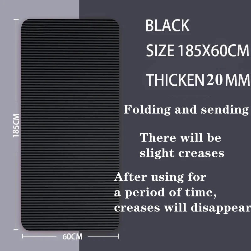 183×60cm 15-20MM Thick Yoga Mat Anti-skid Sports Fitness Mat Comfort Foam Yoga Matt for Exercise Yoga and Pilates Gymnastics Mat