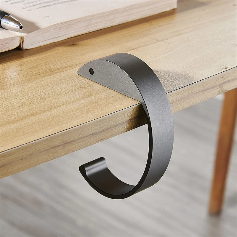 Desk Bag Hanger Portable Bag Hanger School Office Desk Edge Bag Hook Desktop Backpack Hanger Punch Free Desk Side Handbag Rack