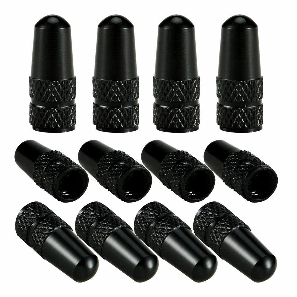 4Pcs Aluminum Alloy Presta Valve Caps for Road MTB Track Racing Bike Tires - French Valve Wheel Tube Tire Wheel Covers