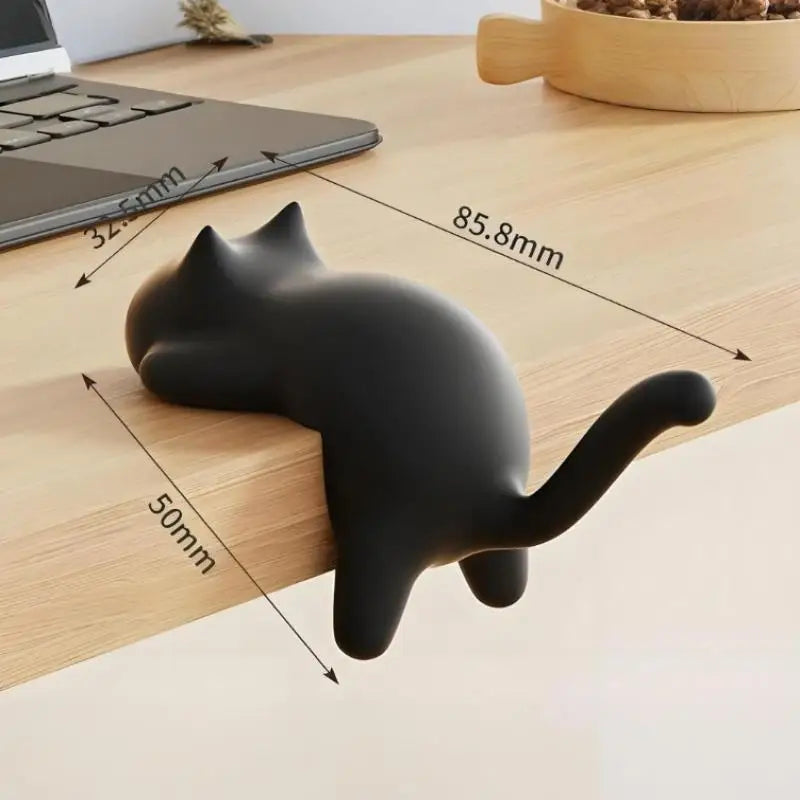 Portable Cute Cat Bag Hook Hanger Table Hook Handbag Backpack Travel Bag Organizer Holder Home Office Decor Desk Side Hooks