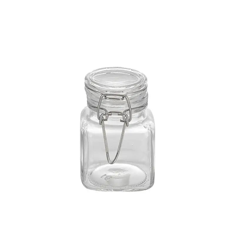 50/100ml Glass Bottle Sealed Jar For Kitchen Food Pickle Fruit Canned Transparent Big Mouth Jam Bottle Storage Jar Household