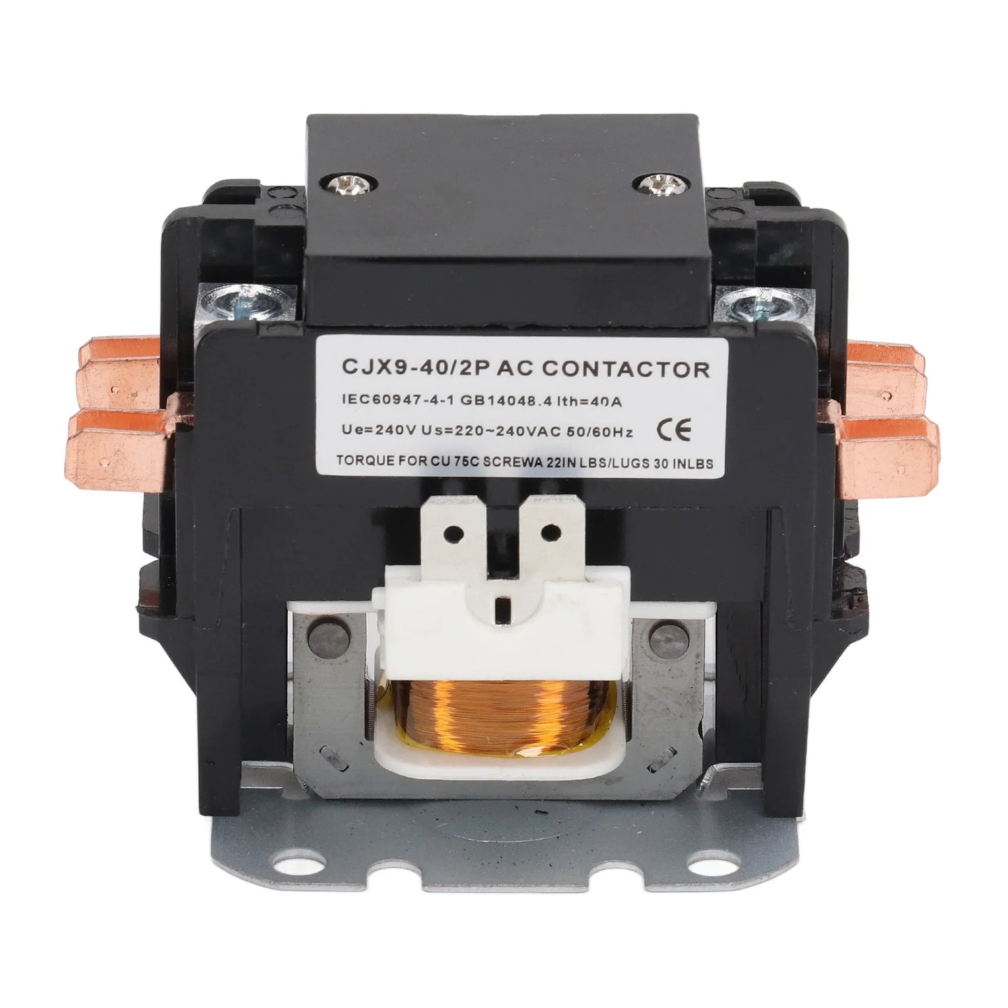 Air Conditioner AC Contactor Heat Resistant Crack Proof Buckle Replacement Durable 40A AC Contactor for Power Applications