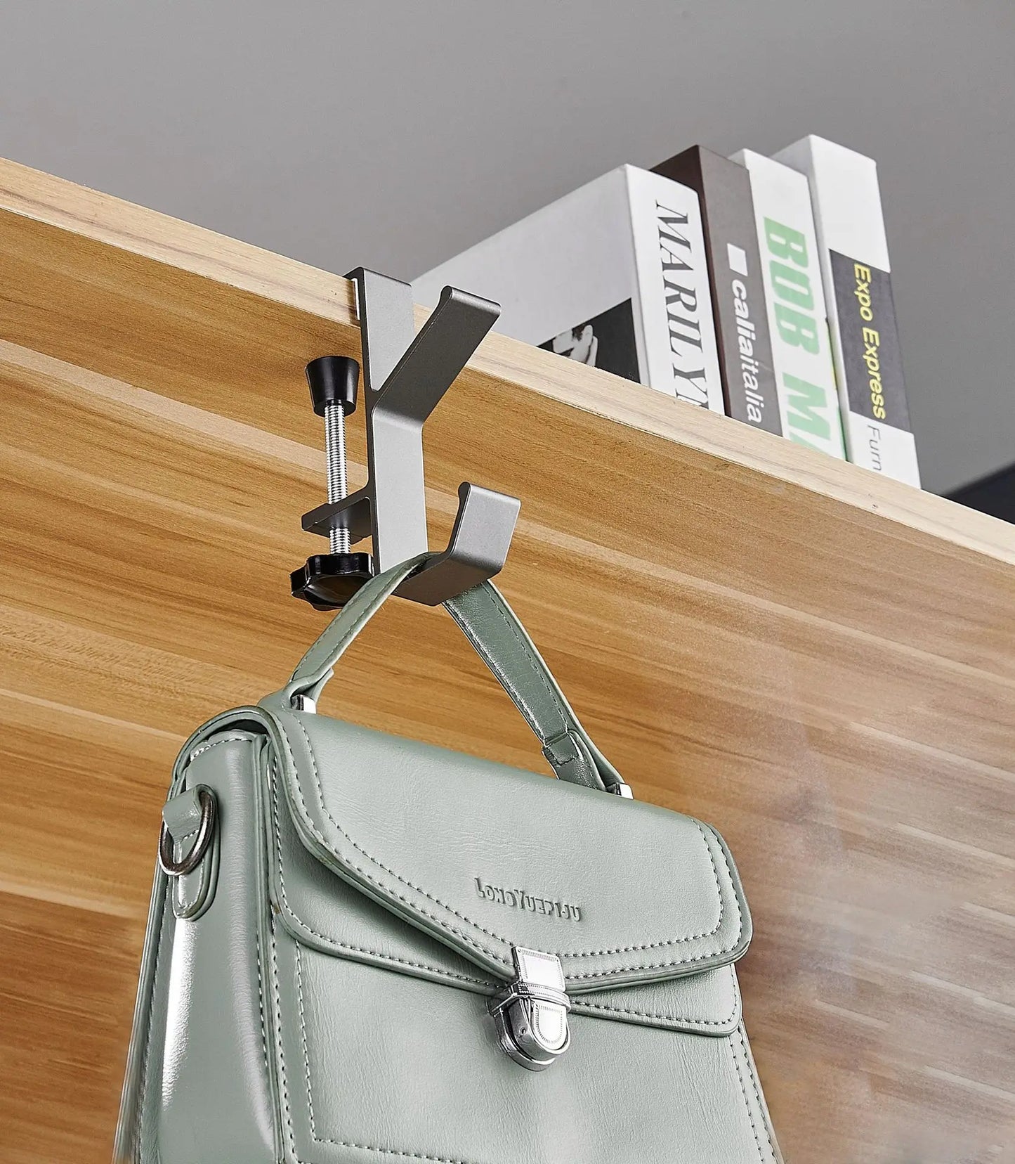Desk Bag Hanger Portable Bag Hanger School Office Desk Edge Bag Hook Desktop Backpack Hanger Punch Free Desk Side Handbag Rack