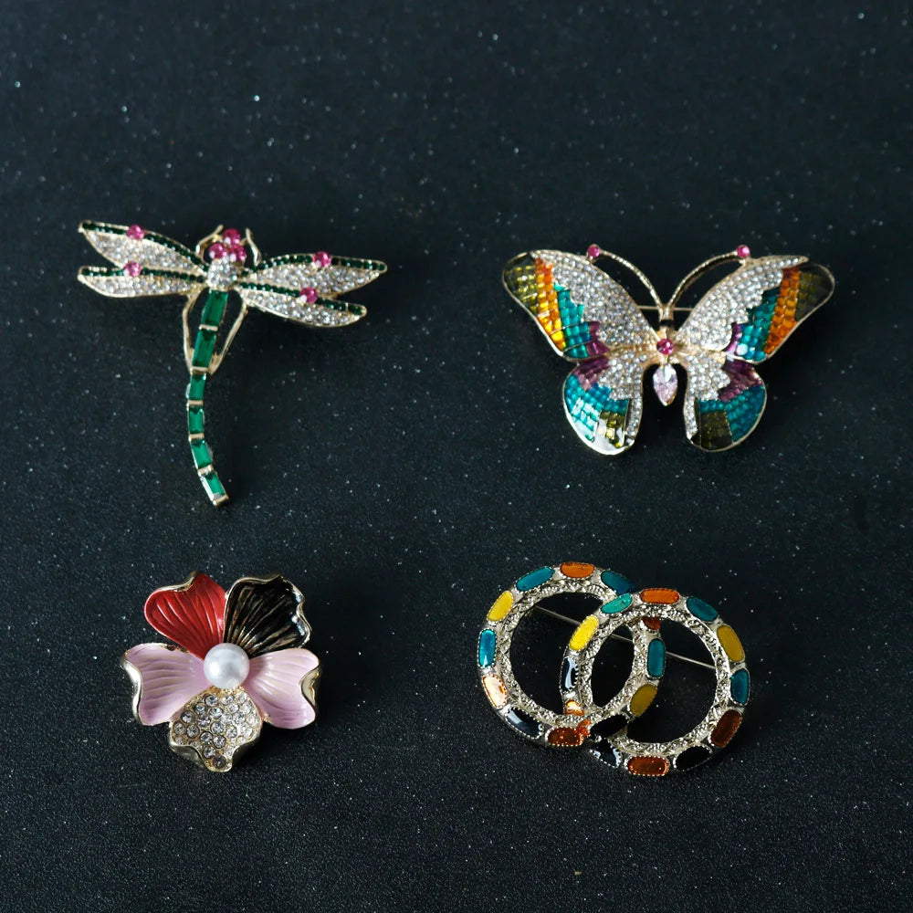 Butterfly Brooch Trending Dragonfly Brooch Women's Shawl Fixed Flower Pin