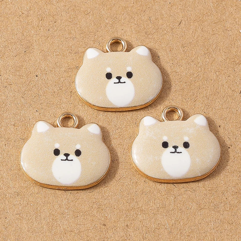 10pcs Cute Enamel Cartoon Animal Cat Charms Pendants for Necklace Earrings DIY Bracelet Handmade Jewelry Making Accessories