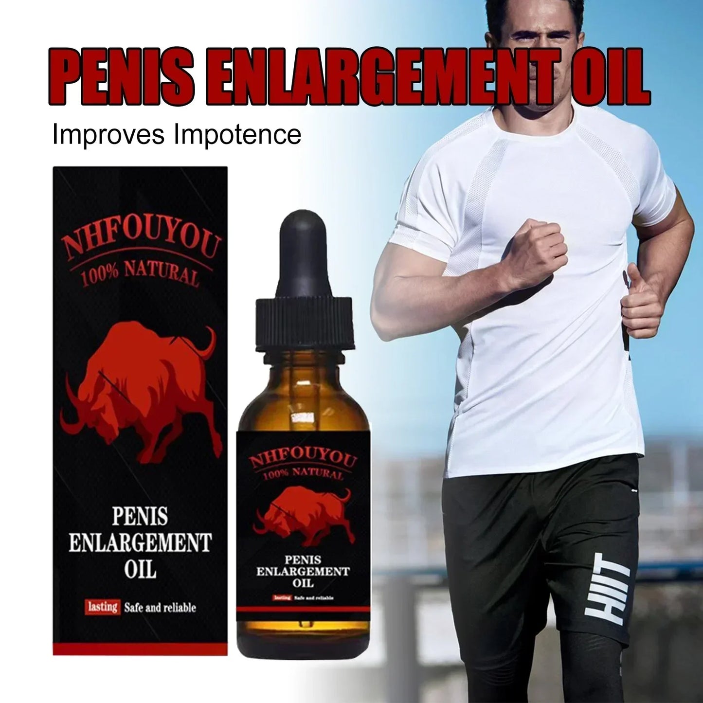 Best Seller  Male Penis Enlargement Gel Sex Toys Big Cock Long Erection Delay Cream Extension Massage Oil 18 Growth  Sex Product