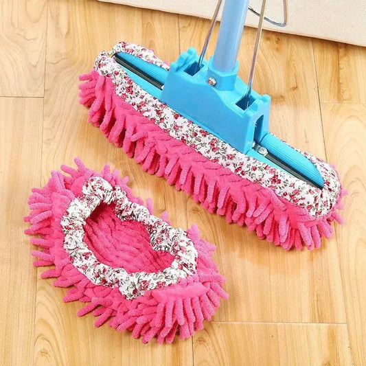 Microfiber Dust Cloth Floor Cleaning Bathroom Household Floor Cleaning Mop Cleaner Slippers Lazy Shoe Cover 2pcs Mopping Shoes
