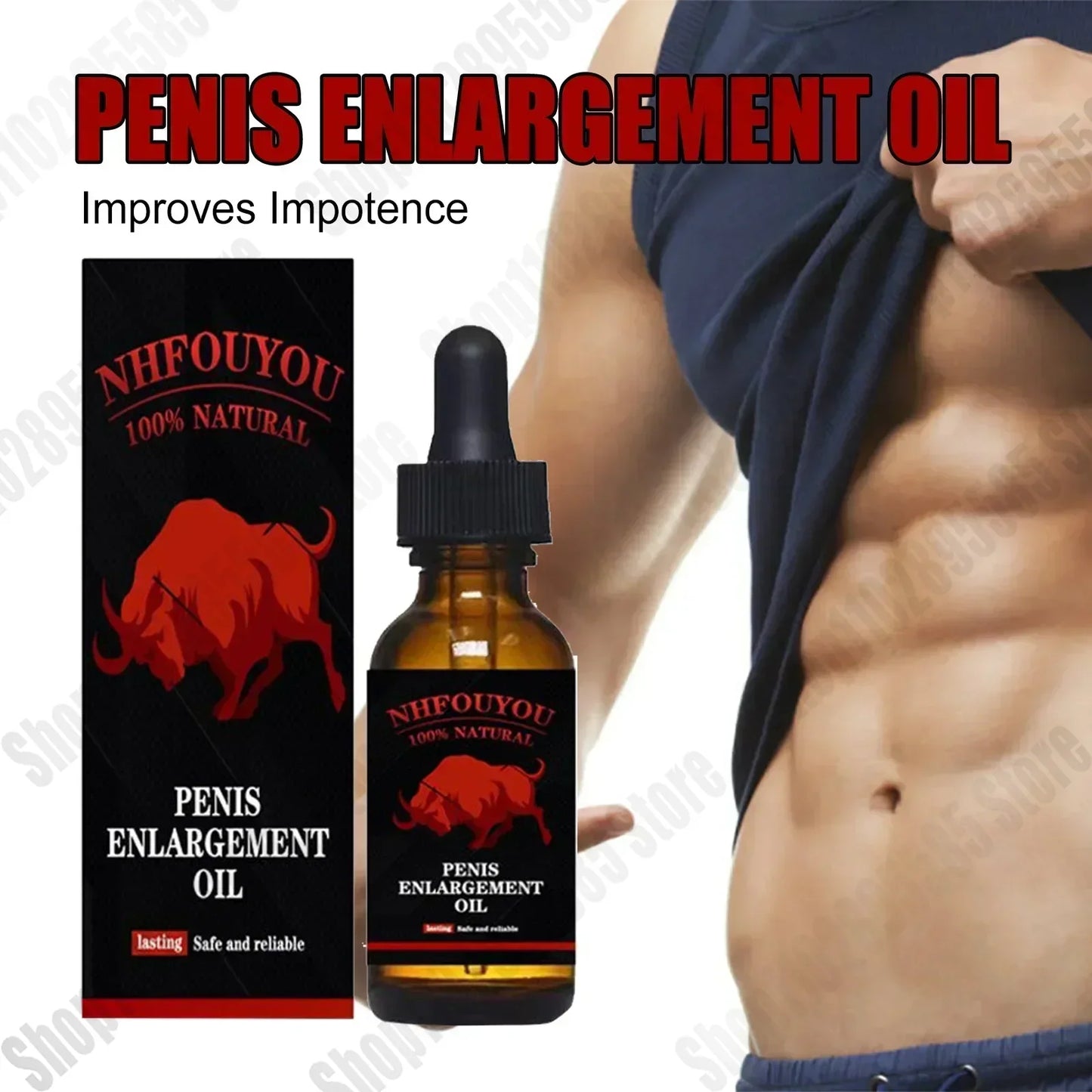 Best Seller  Male Penis Enlargement Gel Sex Toys Big Cock Long Erection Delay Cream Extension Massage Oil 18 Growth  Sex Product