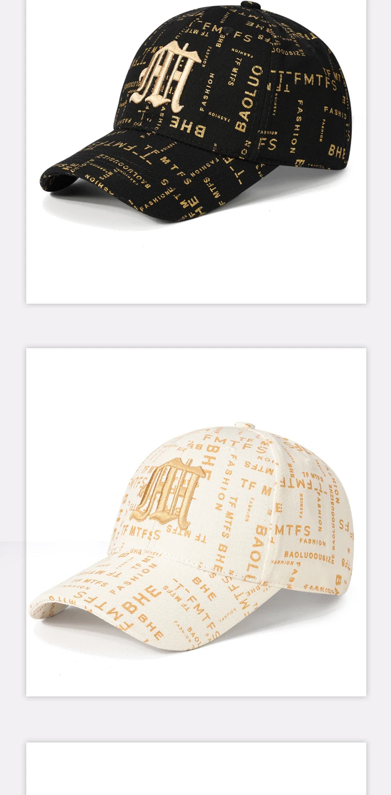Trending Typography - printed Baseball Cap with Embroidered Logo - A Fashion - forward Headpiece