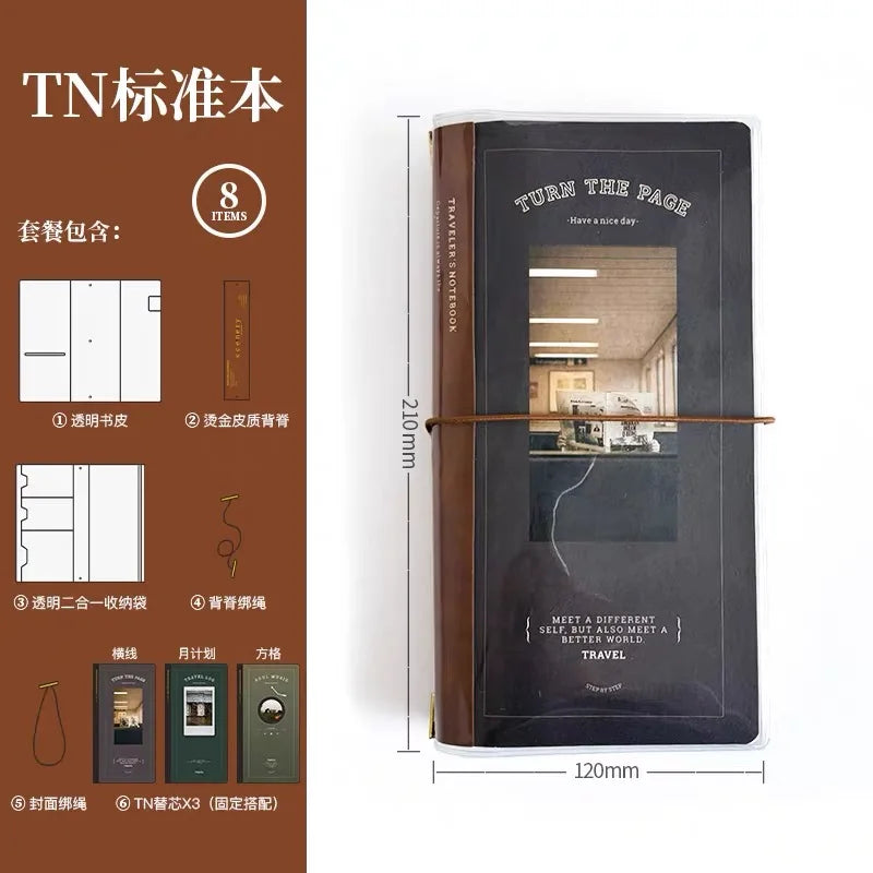 TN Passport book Travel Notebook High Quality Diary journal notebook  American retro Business Office School Meeting Notepad