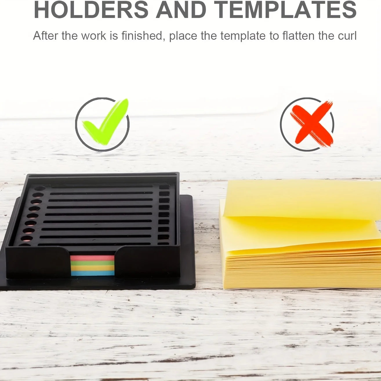 1Pc note holder with template Post It Note Template for quick marking of note boxes
