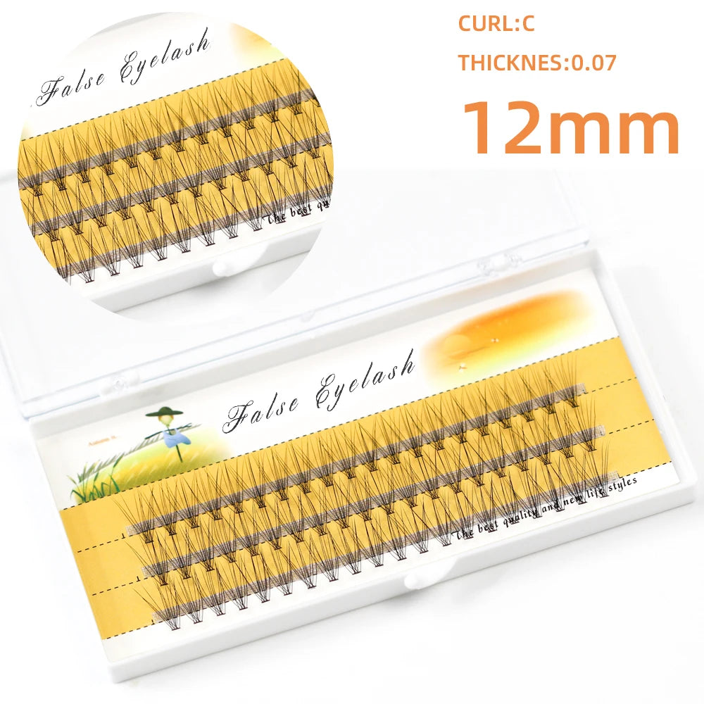 1box/60 Bundles,10D 0.1/0.07mm Thickness Individual Eyelash Extensions eyelashes Cluster Lashes, Natural False Eyelashes Bundles