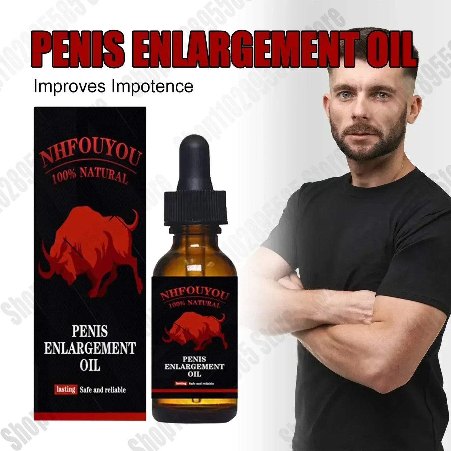 Best Seller  Male Penis Enlargement Gel Sex Toys Big Cock Long Erection Delay Cream Extension Massage Oil 18 Growth  Sex Product