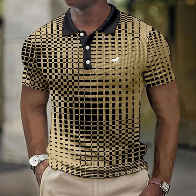 New Trending Men Summer Short Sleeve Fashion Casual Polo Shirt .
