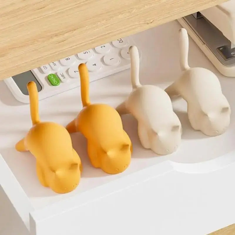 Portable Cute Cat Bag Hook Hanger Table Hook Handbag Backpack Travel Bag Organizer Holder Home Office Decor Desk Side Hooks