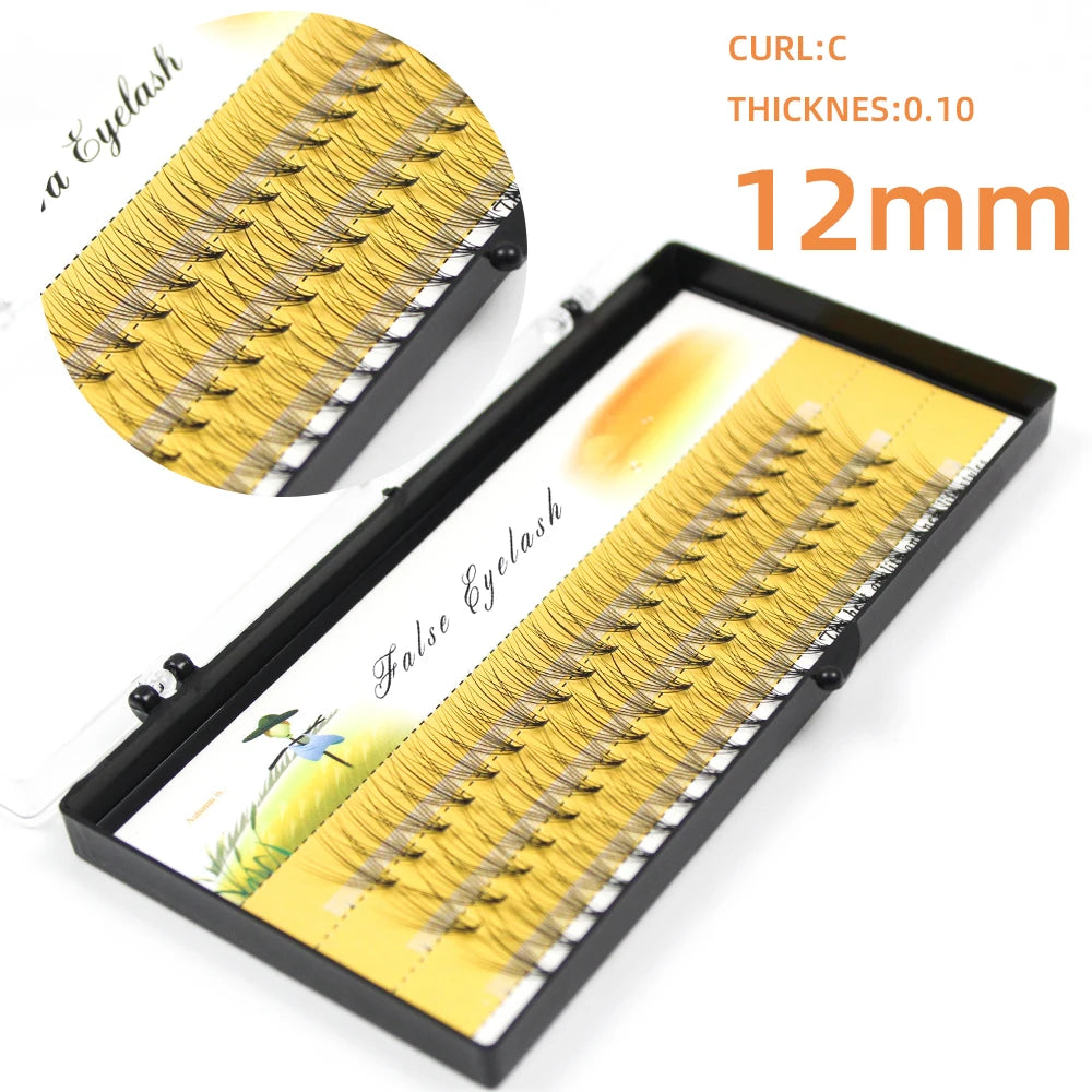 1box/60 Bundles,10D 0.1/0.07mm Thickness Individual Eyelash Extensions eyelashes Cluster Lashes, Natural False Eyelashes Bundles