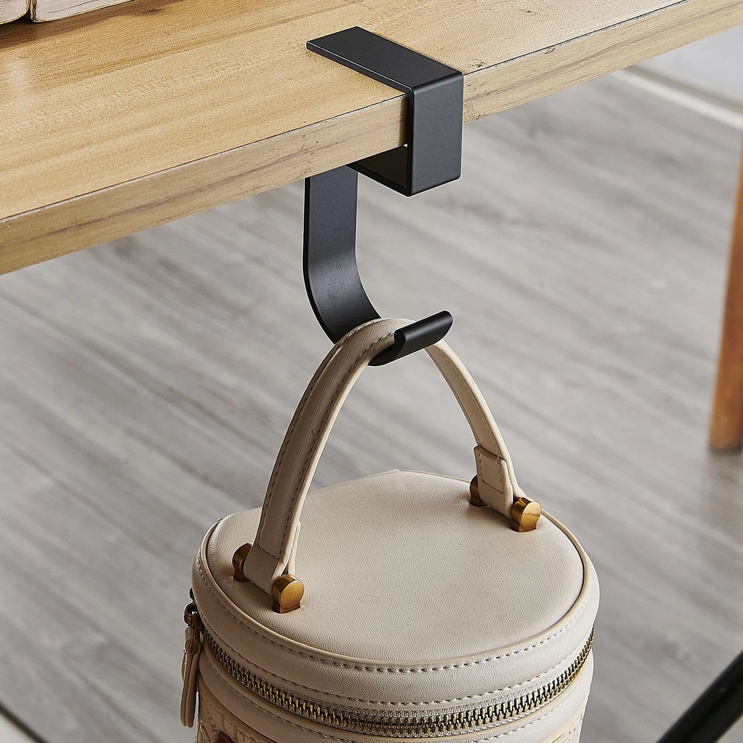 Desk Bag Hanger Portable Bag Hanger School Office Desk Edge Bag Hook Desktop Backpack Hanger Punch Free Desk Side Handbag Rack