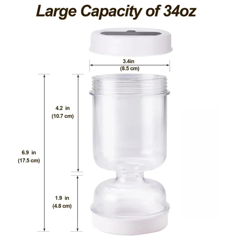 Pickles Jar With Forks Dry and Wet Dispenser Pickle and Olives Hourglass Jar Cucumber Container for Kitchen Juice Separator Tool