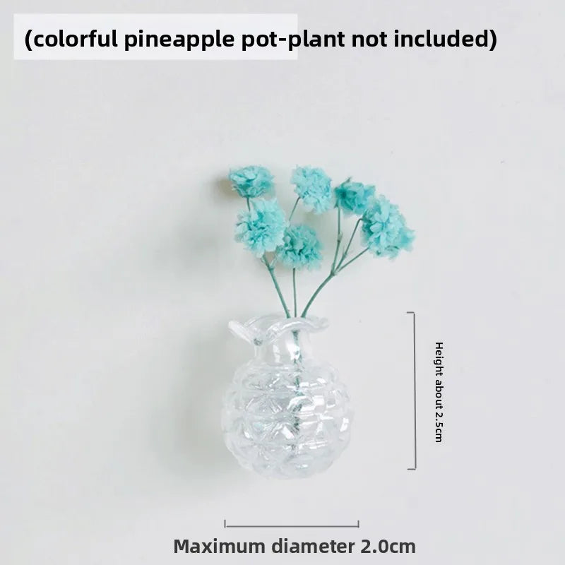 Creative Mini Magnetic Ceramic Flower Vase – DIY Porcelain Insert for Fridge Sticker, Fingertip Decoration &Thoughtful Gift Idea
