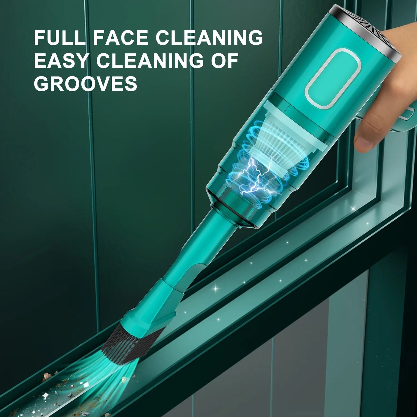 USB Mini Vacuum Cleaner, Powerful Suction for Car/Home/Office. Portable & Wireless with Multiple Attachments. Fast USB Charging.