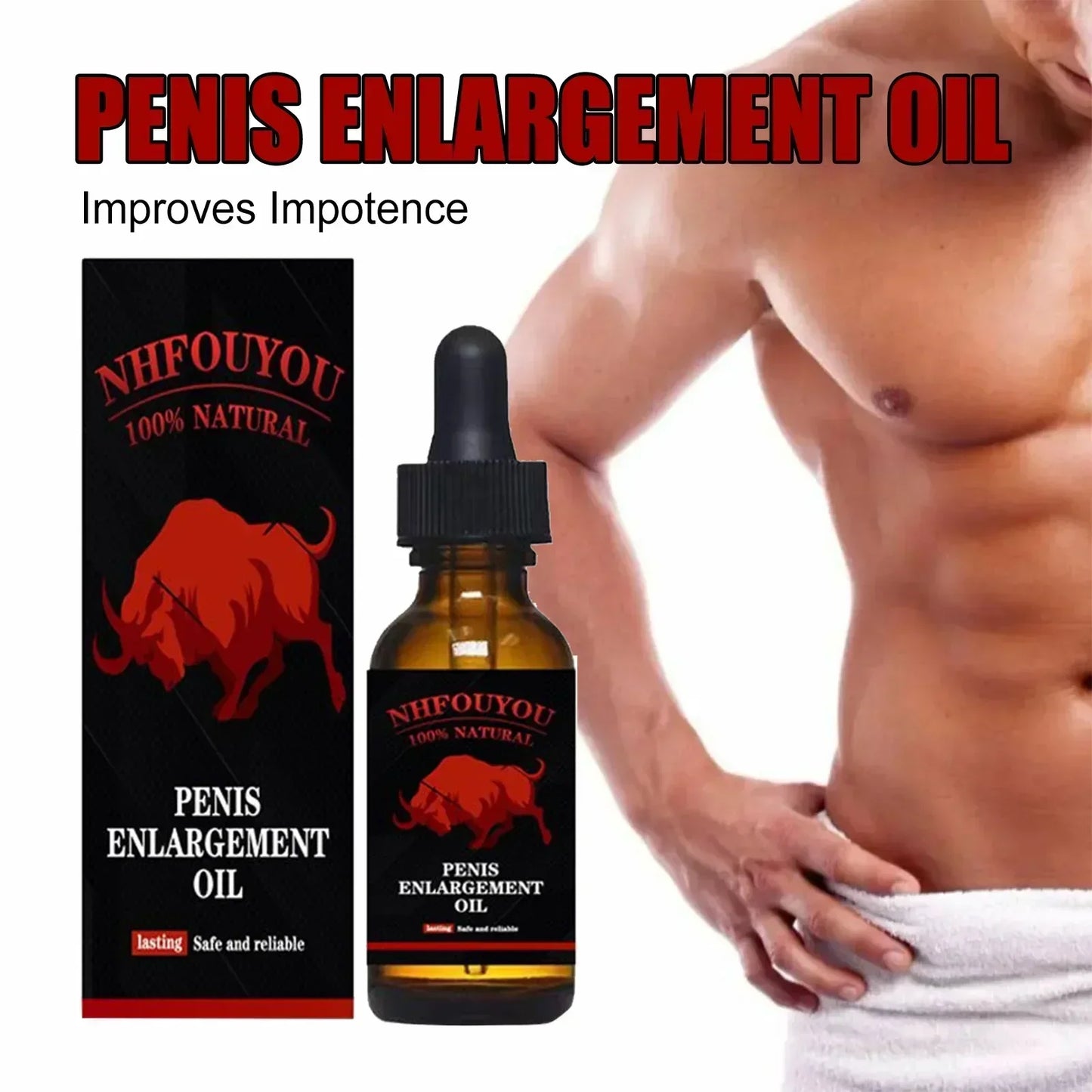 Best Seller  Male Penis Enlargement Gel Sex Toys Big Cock Long Erection Delay Cream Extension Massage Oil 18 Growth  Sex Product
