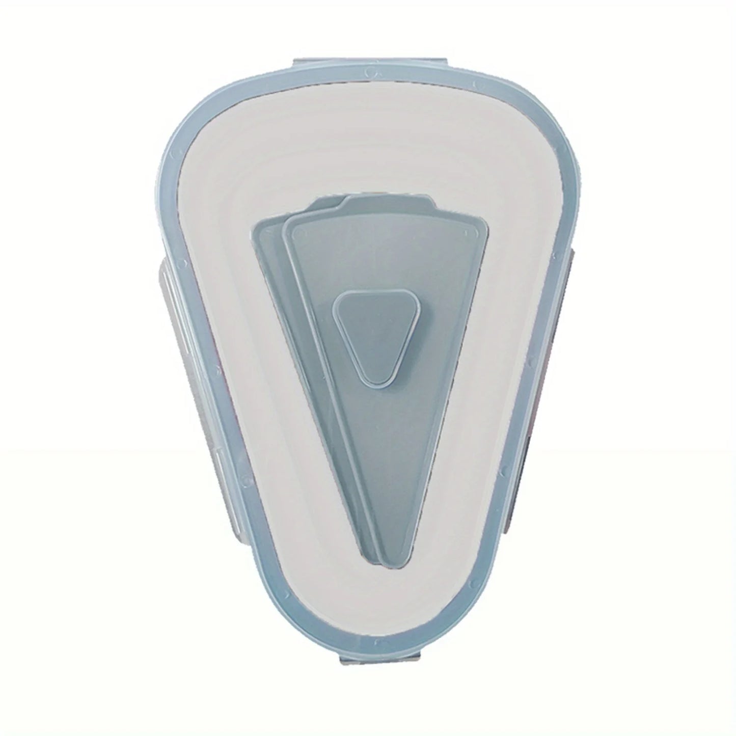 1pc Kitchen Organizers Pizza Slice Food Container With Lids Silicone Reusable Lunch Box Foldable Pizza Slice Storage Holder Save