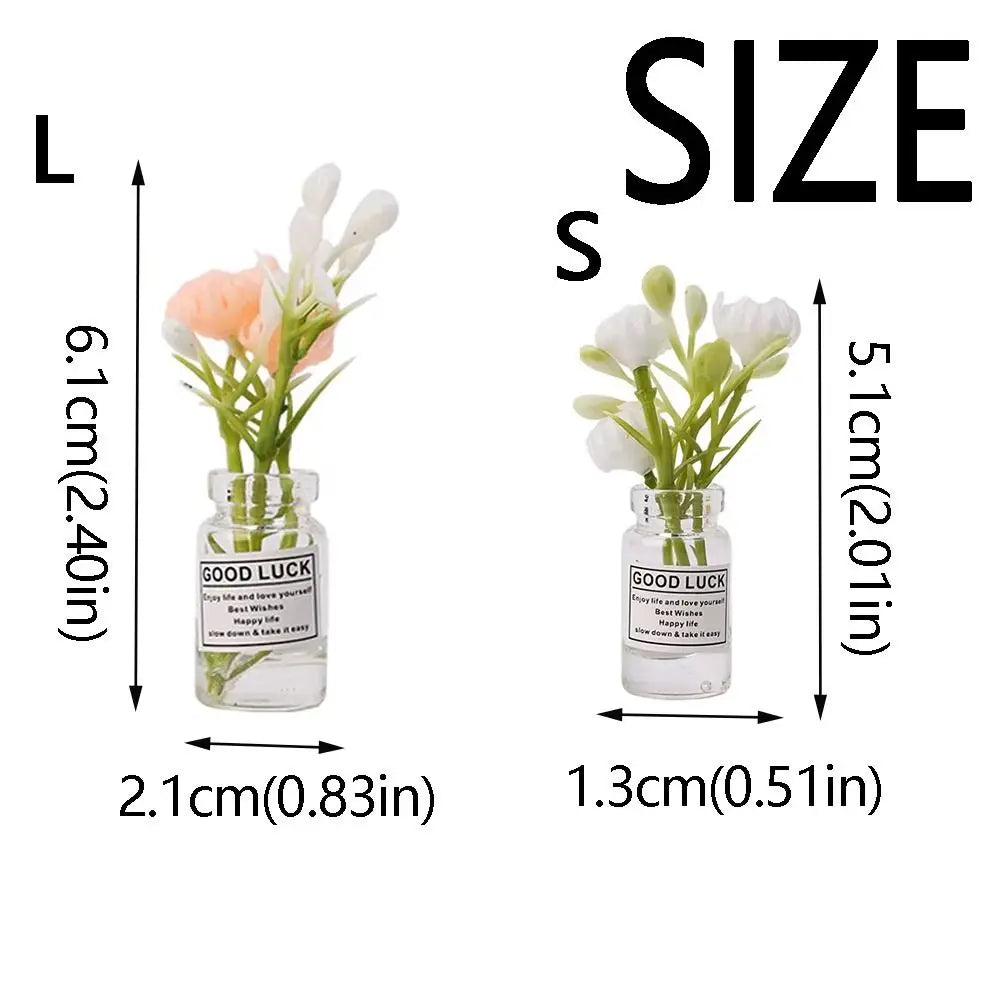 8Pcs Creative Mini Vase Magnets Handmade 3D Vase Refrigerator Magnets Decorative Luminous Small Vase Magnets Office Decoration