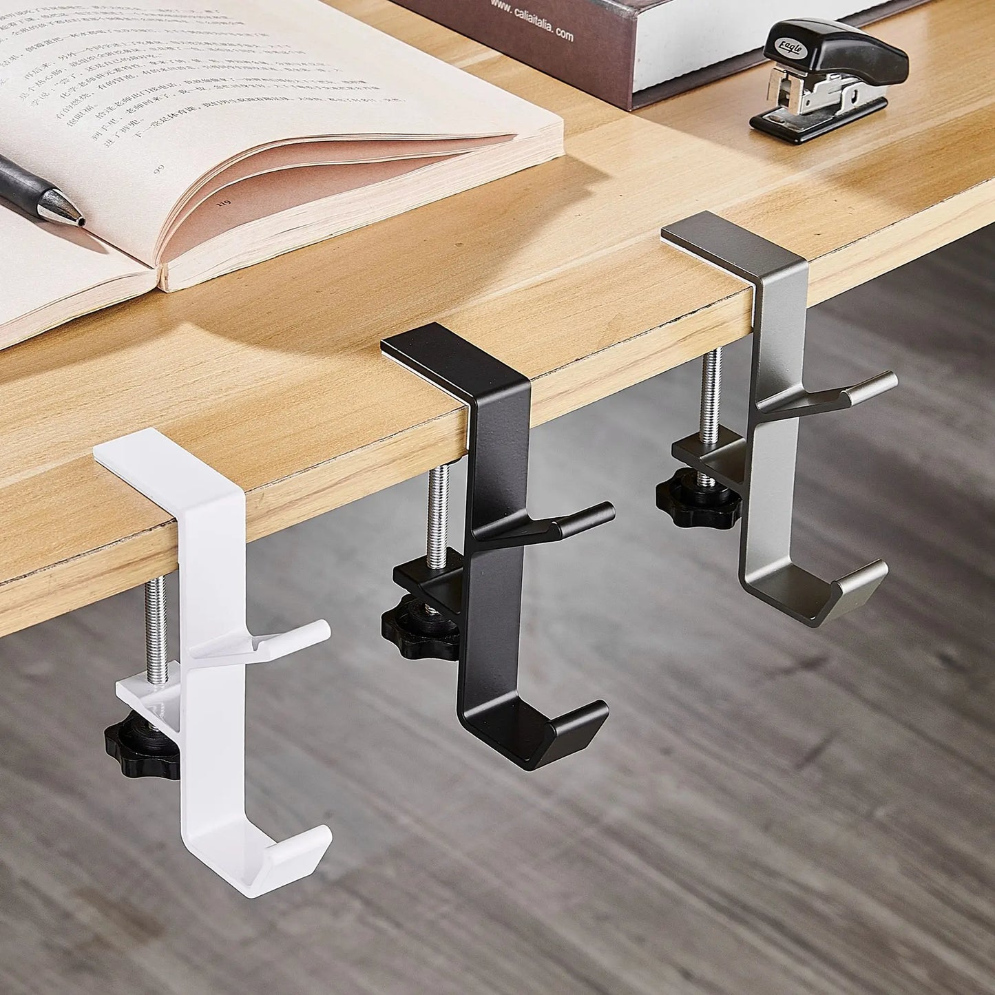 Desk Bag Hanger Portable Bag Hanger School Office Desk Edge Bag Hook Desktop Backpack Hanger Punch Free Desk Side Handbag Rack