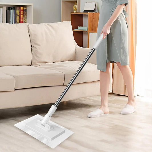 No-wash Face Towel Mop With 4 Reusable Cloths Household Cleaner Tool Dust Removal Equipment for Window Bedroom