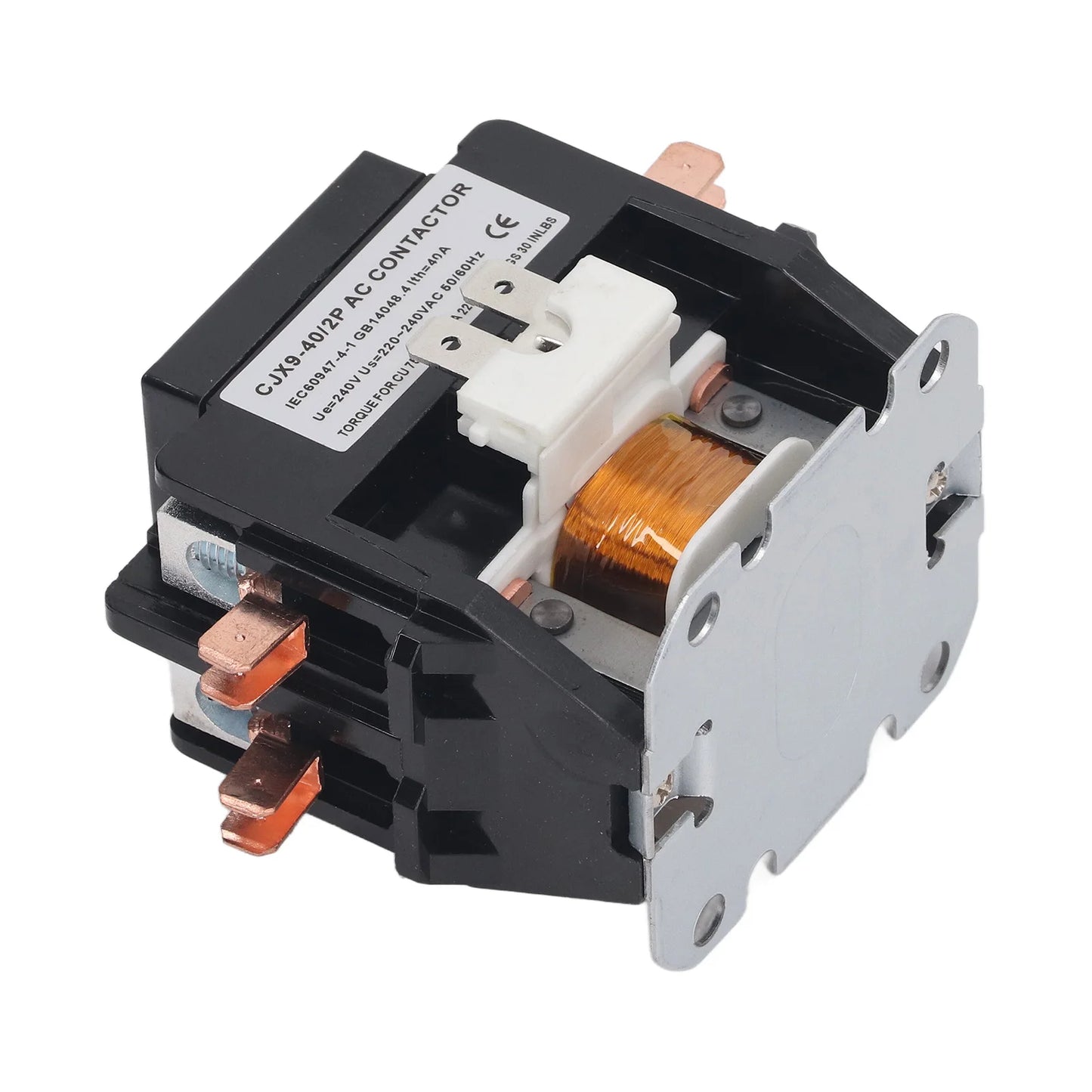 Air Conditioner AC Contactor Heat Resistant Crack Proof Buckle Replacement Durable 40A AC Contactor for Power Applications