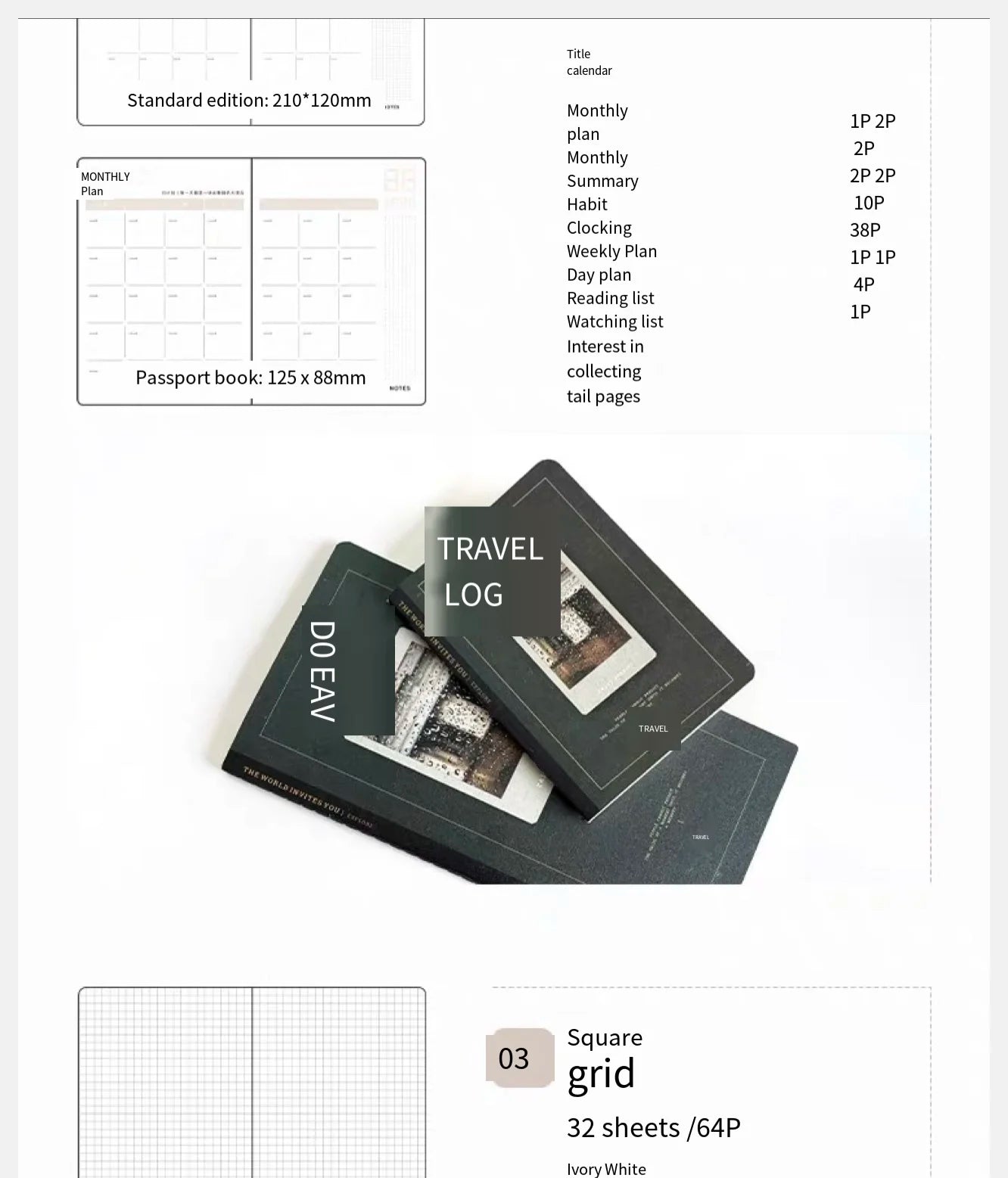 TN Passport book Travel Notebook High Quality Diary journal notebook  American retro Business Office School Meeting Notepad