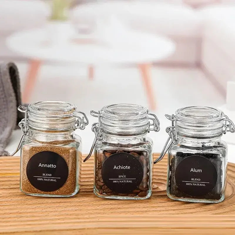 50/100ml Glass Bottle Sealed Jar For Kitchen Food Pickle Fruit Canned Transparent Big Mouth Jam Bottle Storage Jar Household