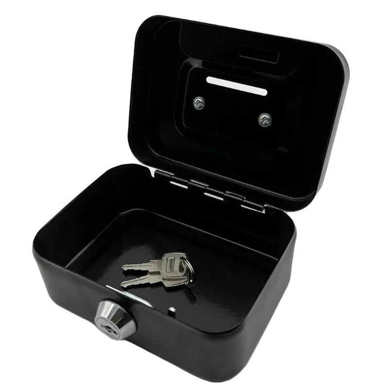Portable Piggy Box Made Of Metal Small Security Lock Box Sturdy Coin Boxes Money Safe Box Lockable Cash Box With Key For Kids
