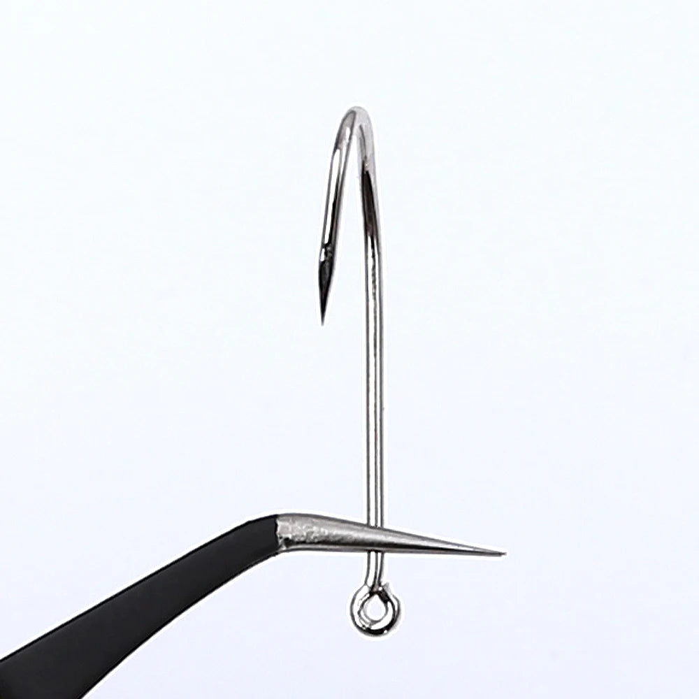 400pcs boxed long handle hook double back thorn hook Dezhou fishing group soft bait soft worm hook high carbon steel