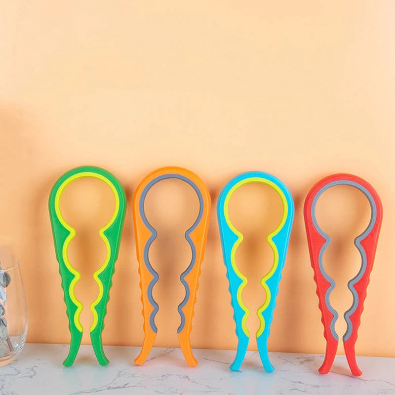 1pc Multifunctional 4-in-1 Jar Opener, Jar Gripper, Lid Opener, Can Opener, Bottle Opener