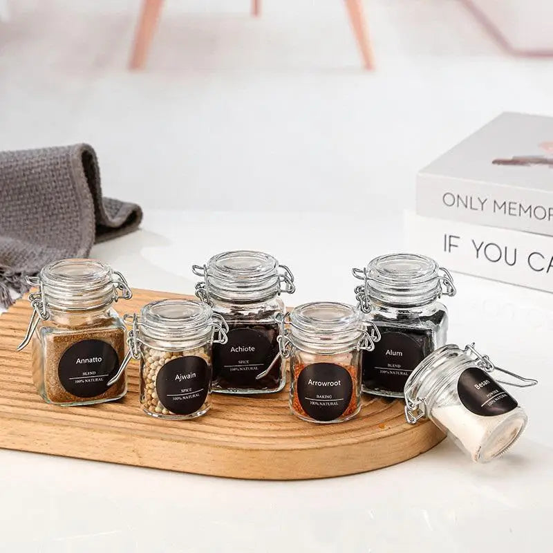 50/100ml Glass Bottle Sealed Jar For Kitchen Food Pickle Fruit Canned Transparent Big Mouth Jam Bottle Storage Jar Household
