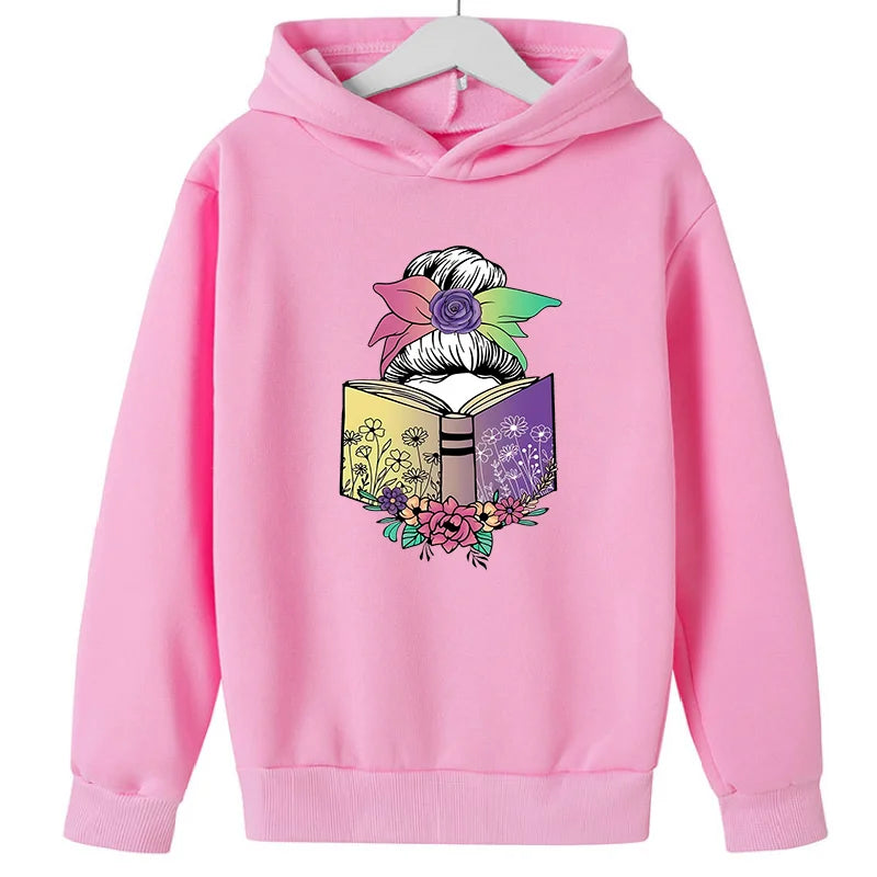 Girl Pattern Printing New Sweet Girl Print Cute Sweatshirts Girls GYM Lover  Top Thick Clothes Kids  Hooodie Sweater Tops