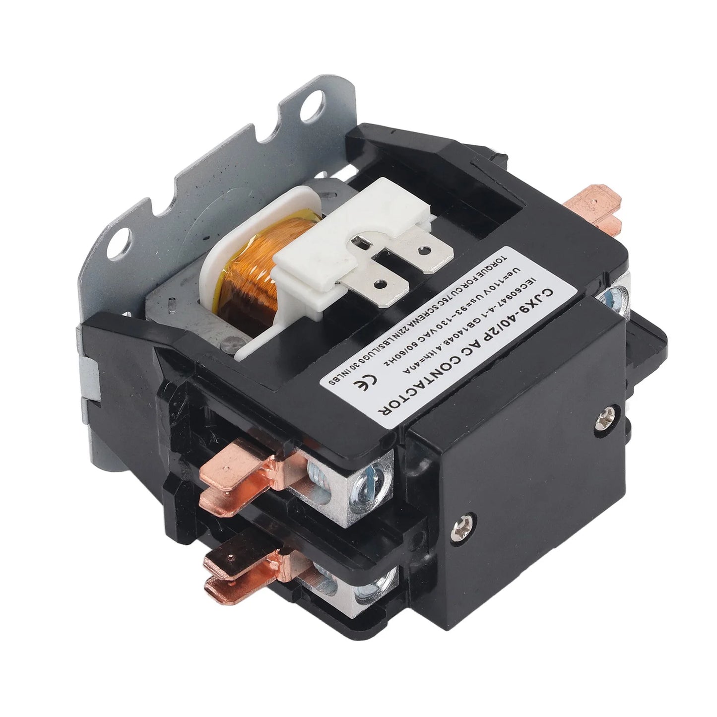 Air Conditioner AC Contactor Heat Resistant Crack Proof Buckle Replacement Durable 40A AC Contactor for Power Applications