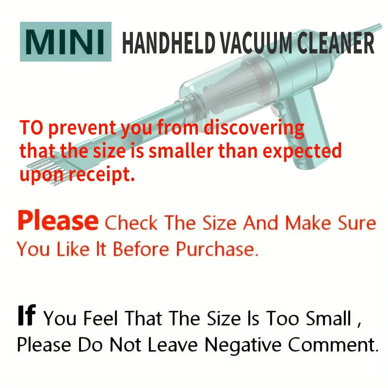 Small mini portable car vacuum cleaner, multifunctional, suitable for various scenarios inside the car